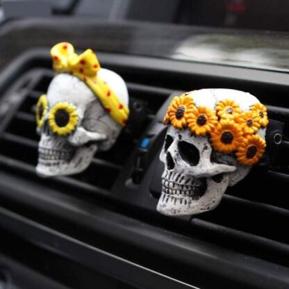 Creative Car Air Freshener Resin Skull For Auto Air Conditioning - Image 3
