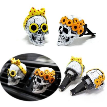 Creative Car Air Freshener Resin Skull For Auto Air Conditioning - Image 4