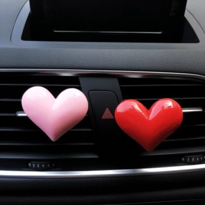 Charming Red Heart Car Air Freshener Clip - Image 2