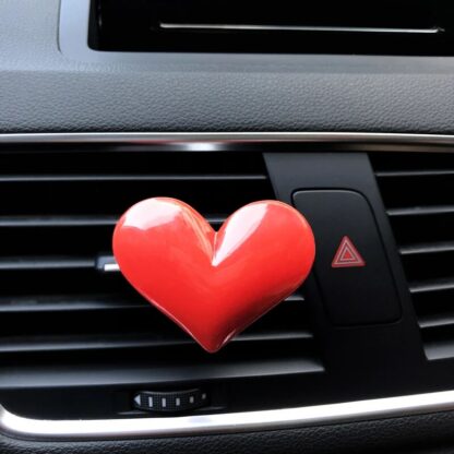 Charming Red Heart Car Air Freshener Clip - Image 3